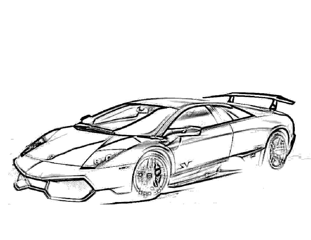 Free printable lamborghini coloring pages for kids