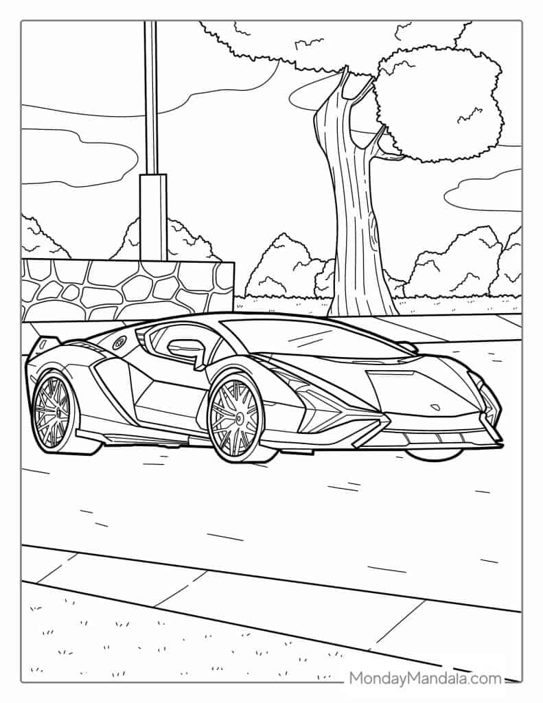 Lamborghini coloring pages free pdf printables