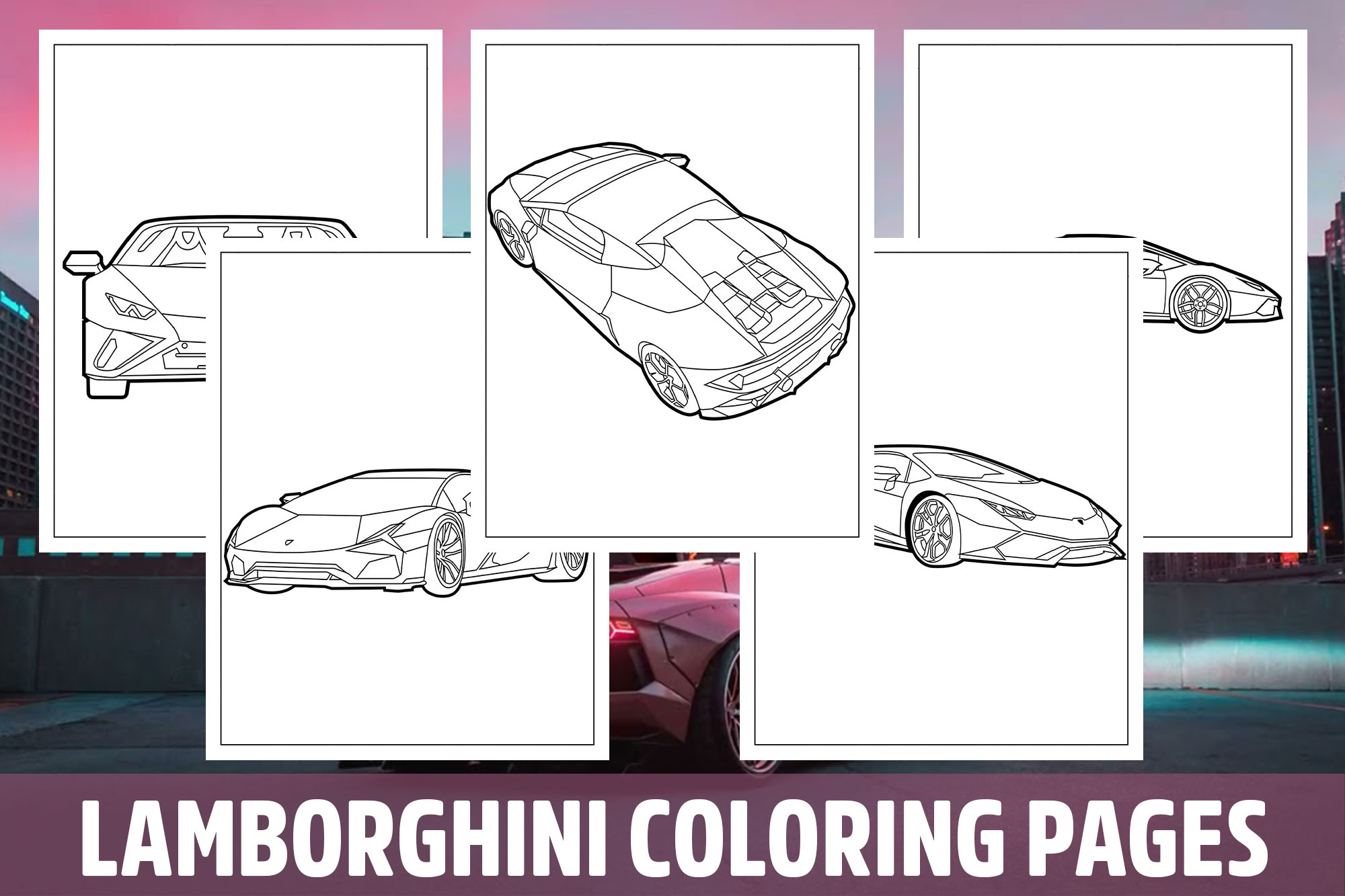 Lamborghini coloring pages for kids girls boys teens birthday school activity made by teachers