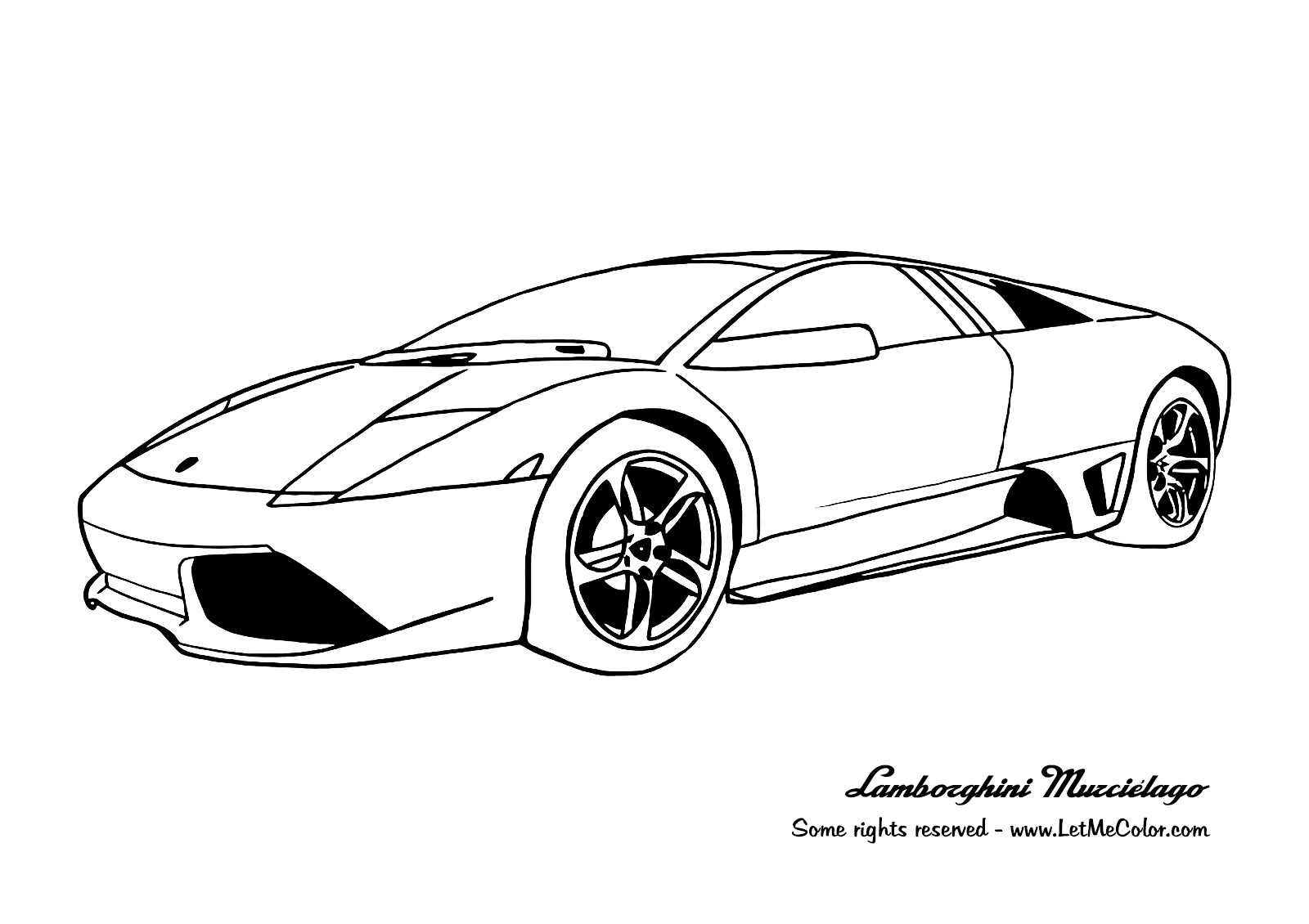 Lamborghini murciãlago coloring page