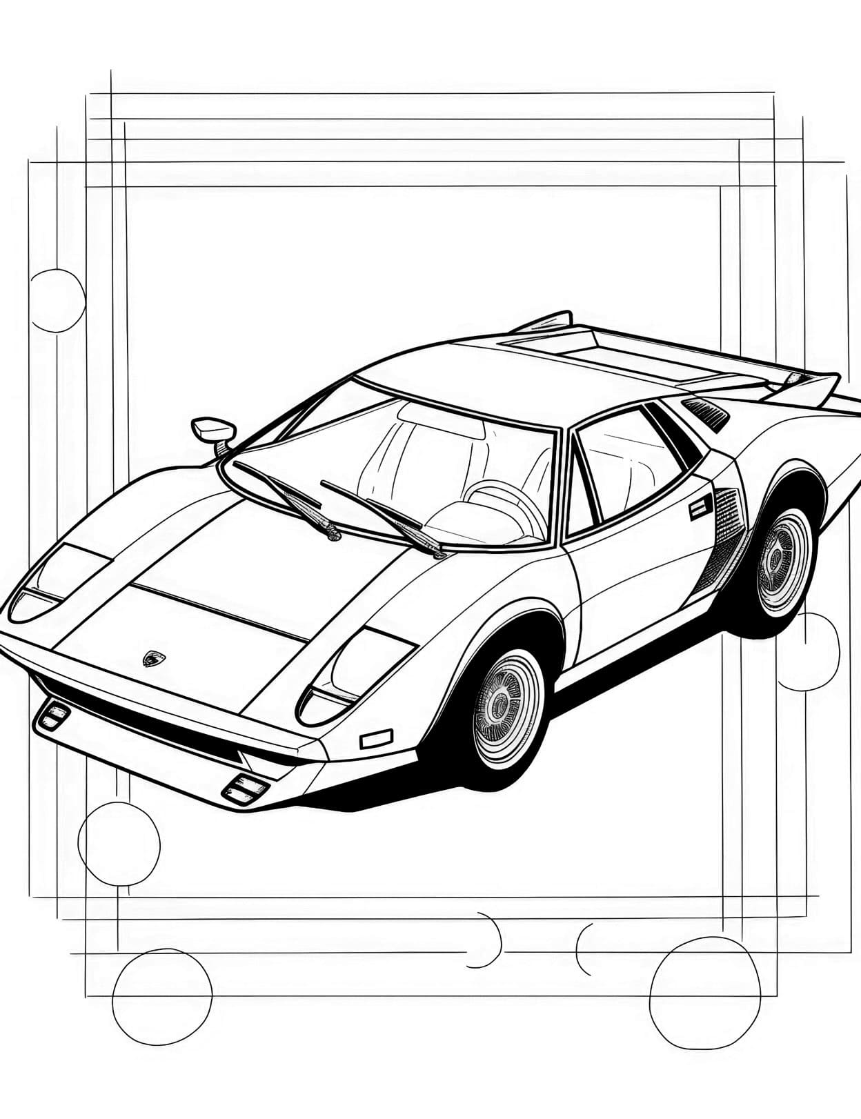 Car coloring pages for adults and kids