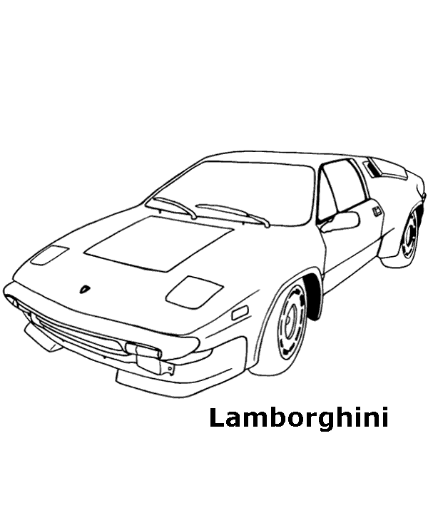 Classic lamborghini picture for coloring