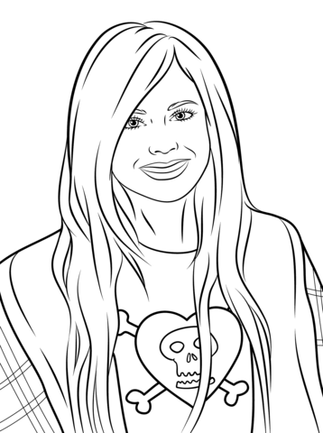 Avril lavigne coloring page free printable coloring pages