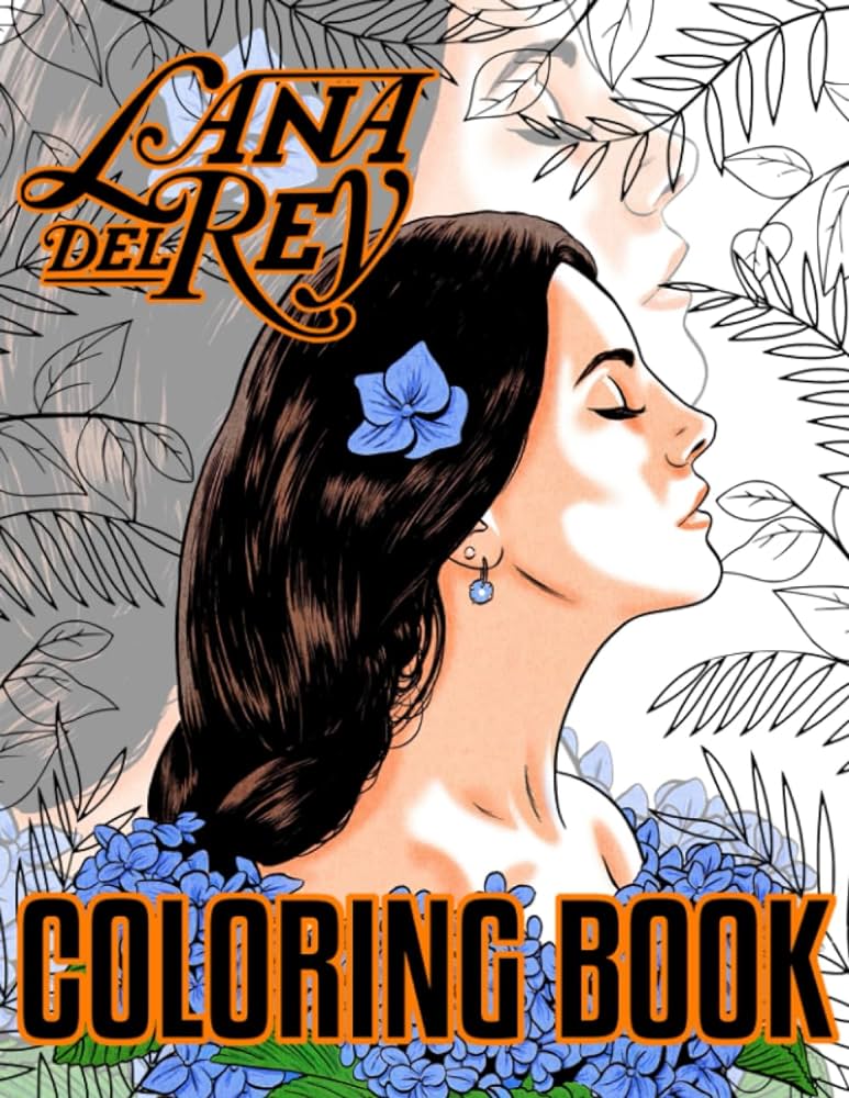 Lana l rey coloring book lana l rey perfect gift an adult coloring book stress relieving for anyone paperback marinho luz bãcher