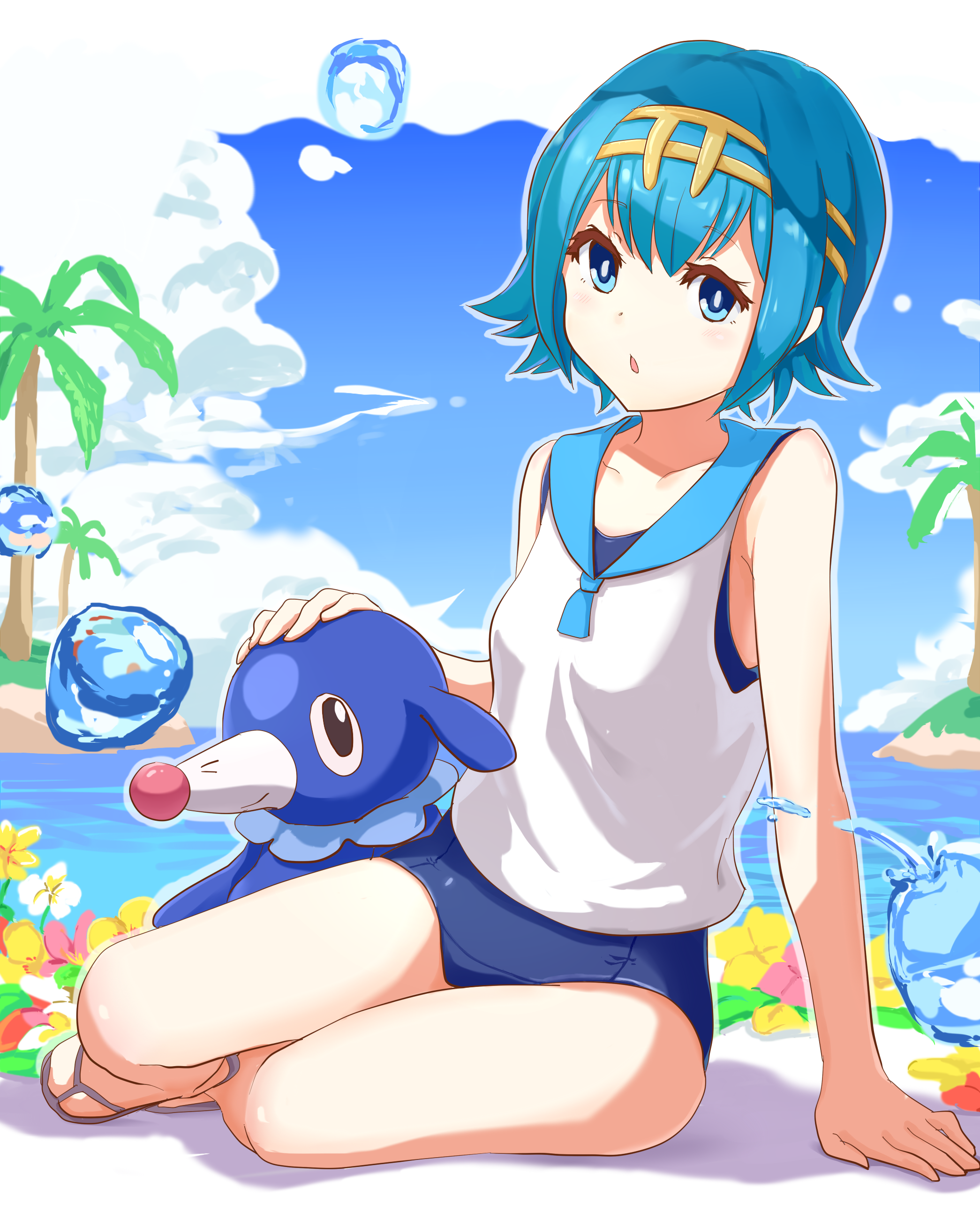 Lana and popplio pokemon and more drawn by maeshimashi