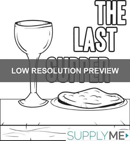Printable the last supper coloring page for kids â
