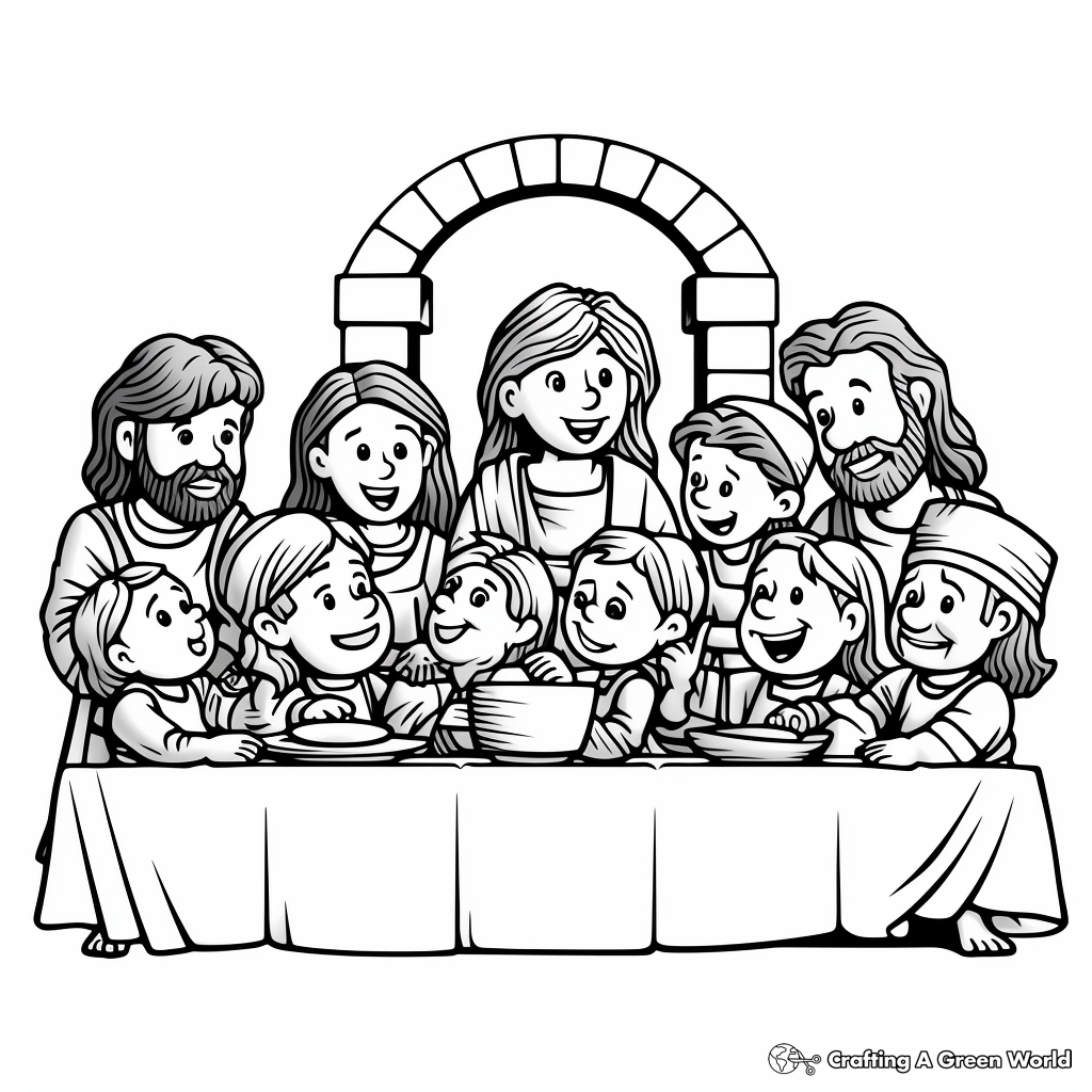 Last supper coloring pages
