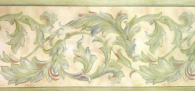 Imperial leaf scroll wallpaper border