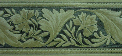 Sunworthy textured leaf scroll wallpaper border