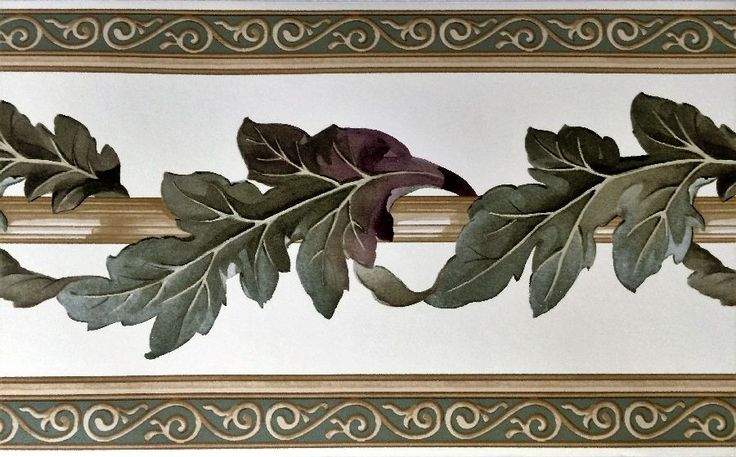 Acanthus leaf scroll scrolling architectural scrolls wall wallpaper border norwall wallpaper border mural art wallpaper