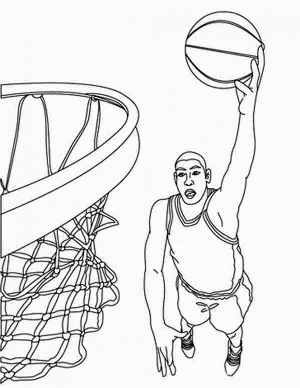 Coloring pages basketball playering pages book nba for kids free lebron james