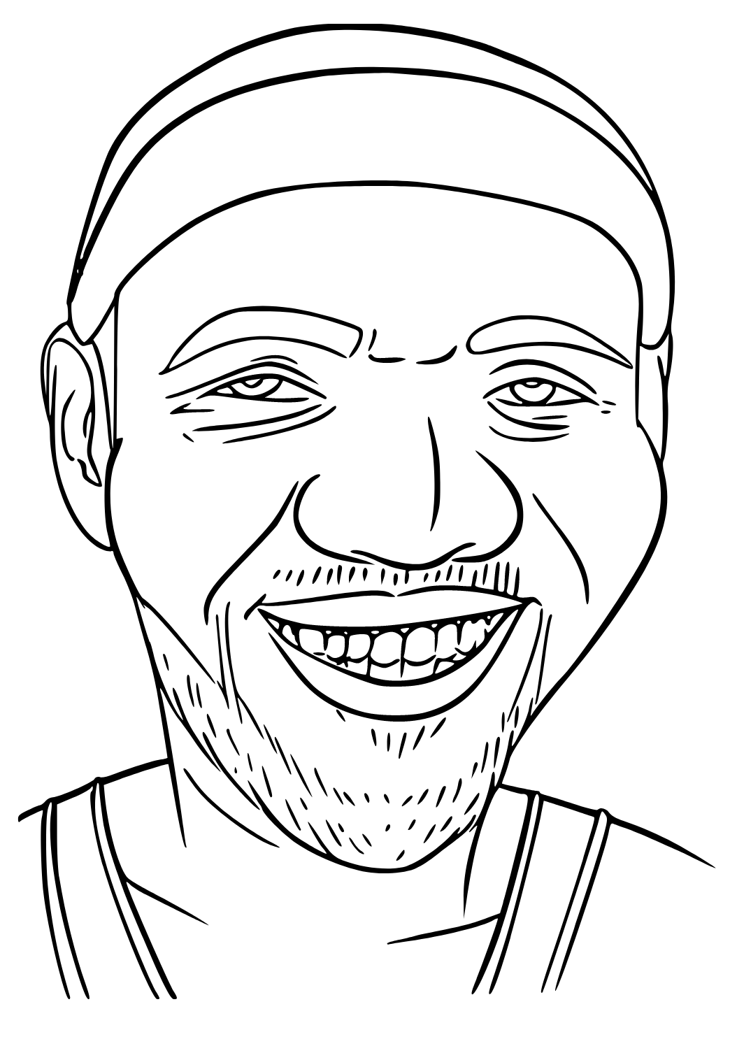 Free printable lebron james funny coloring page for adults and kids