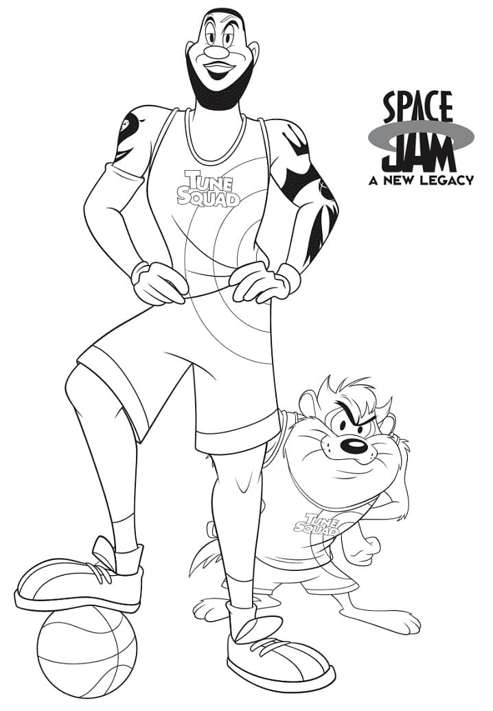 Space jam coloring pages