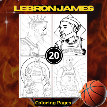 Lebron james coloring pages bring the basketball superstar to life with color