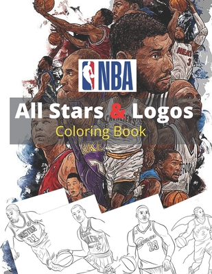 Nba all stars logos coloring book lebron james kevin durant kawhi leonard stephen curry russell westbrook and all team logo paperback books on the square