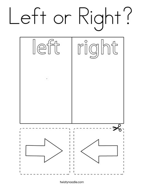 Left or right coloring page
