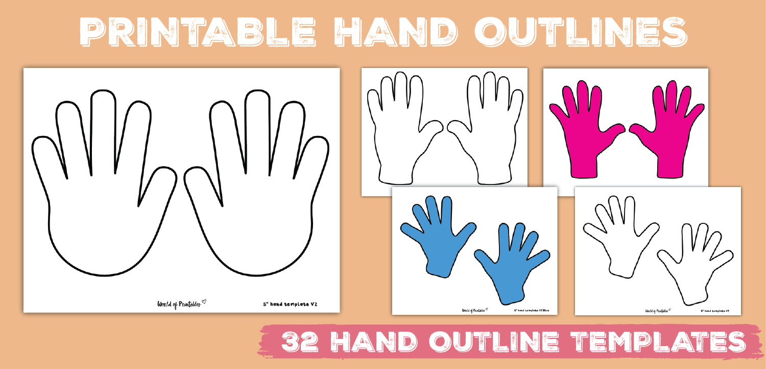Hand outline printable templates
