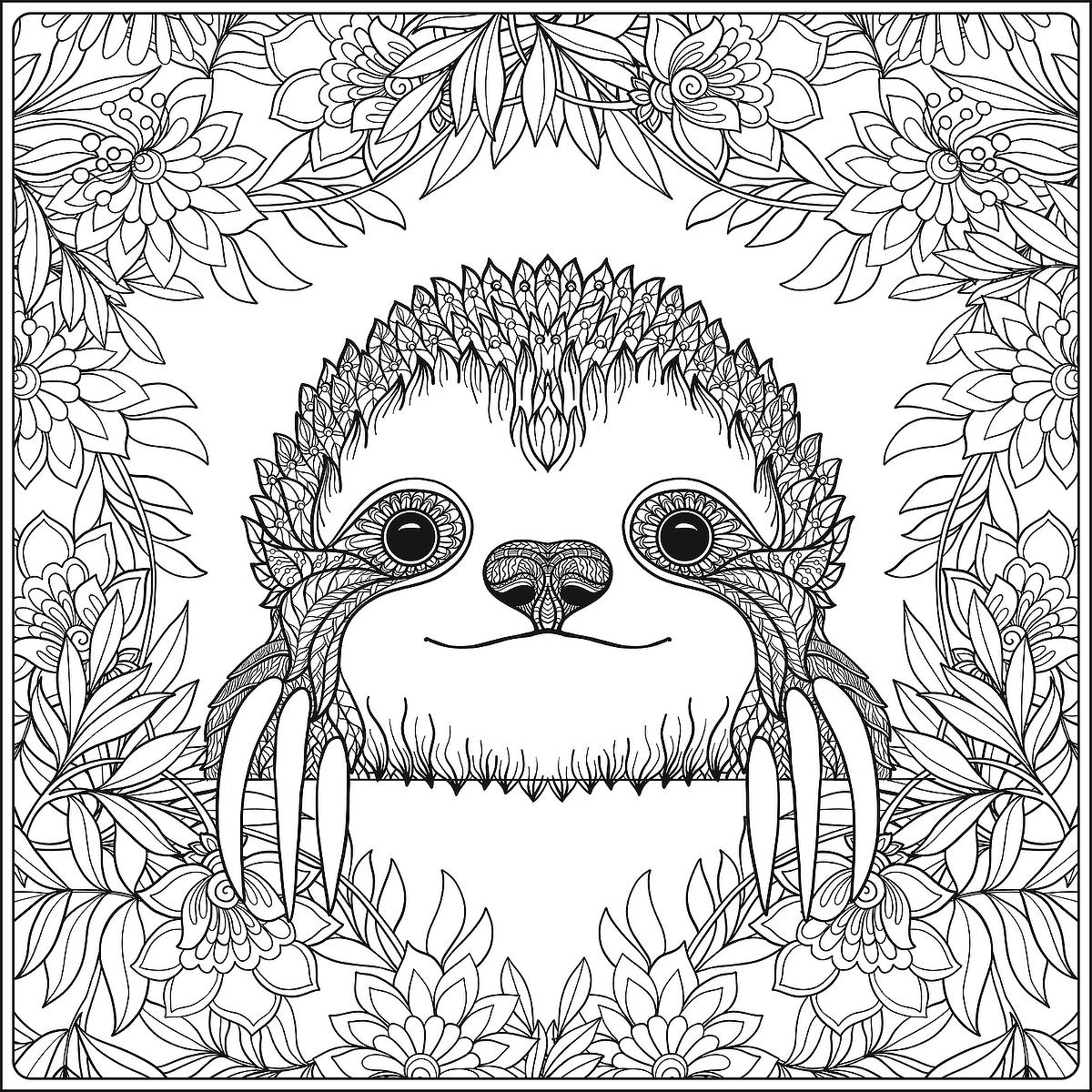 Sloth coloring pages free printable coloring pages of sloths to help you slow down relax like a sloth printables mom