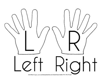Left and right hand printable tpt