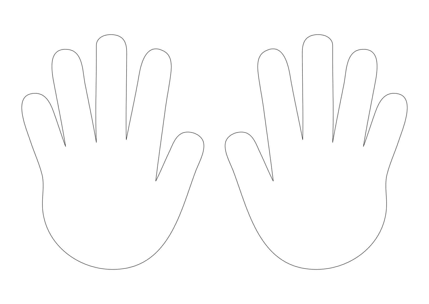Hand template for kids