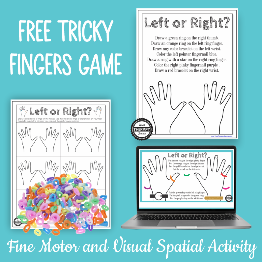 Tricky fingers pdf and interactive game