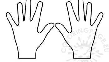 Left and right hands printable coloring page