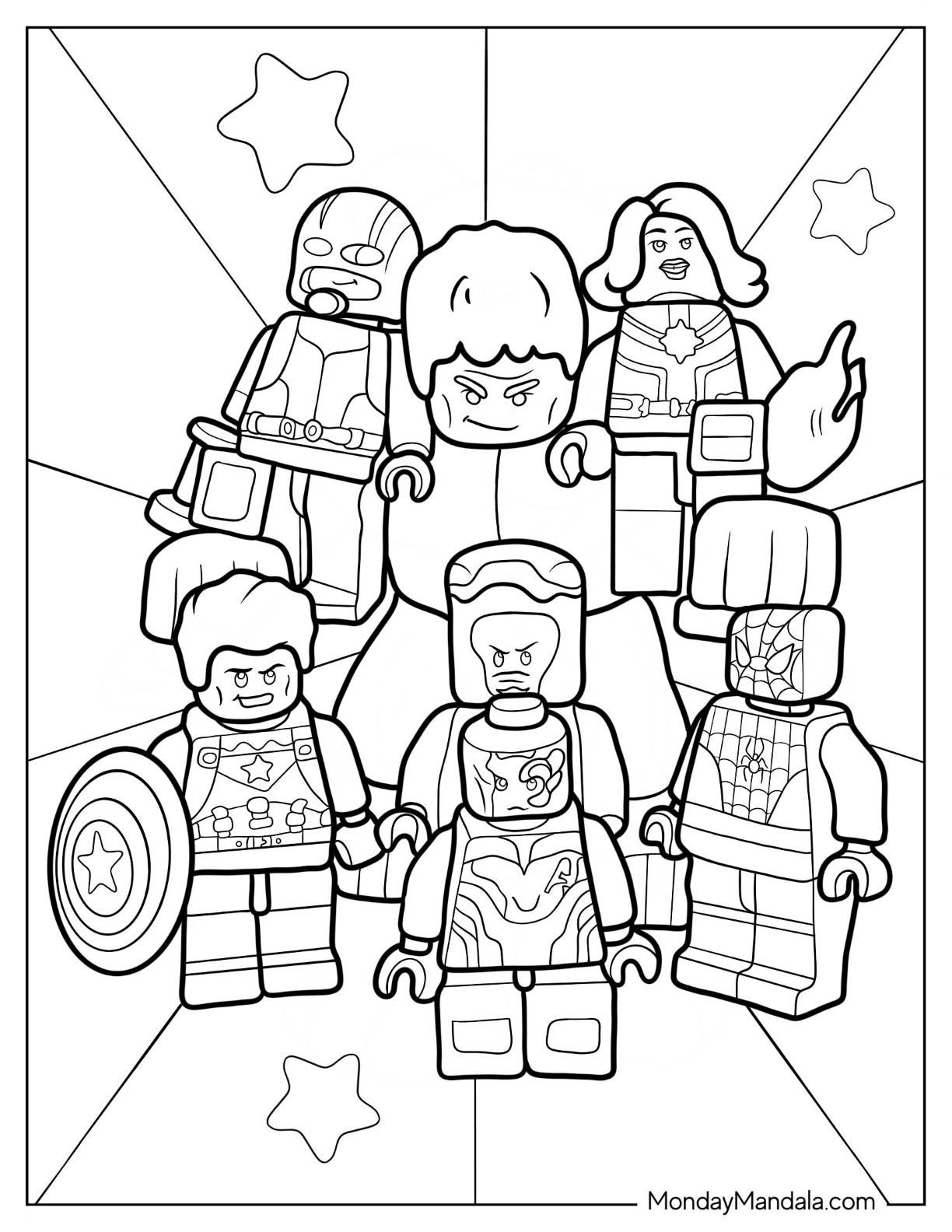 Lego avengers coloring pages free pdf printables
