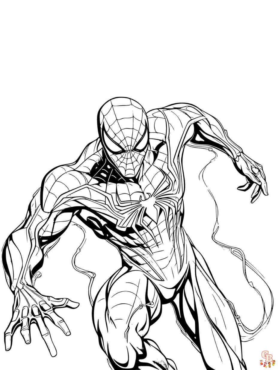 Explore our collection of printable spiderman coloring pages free