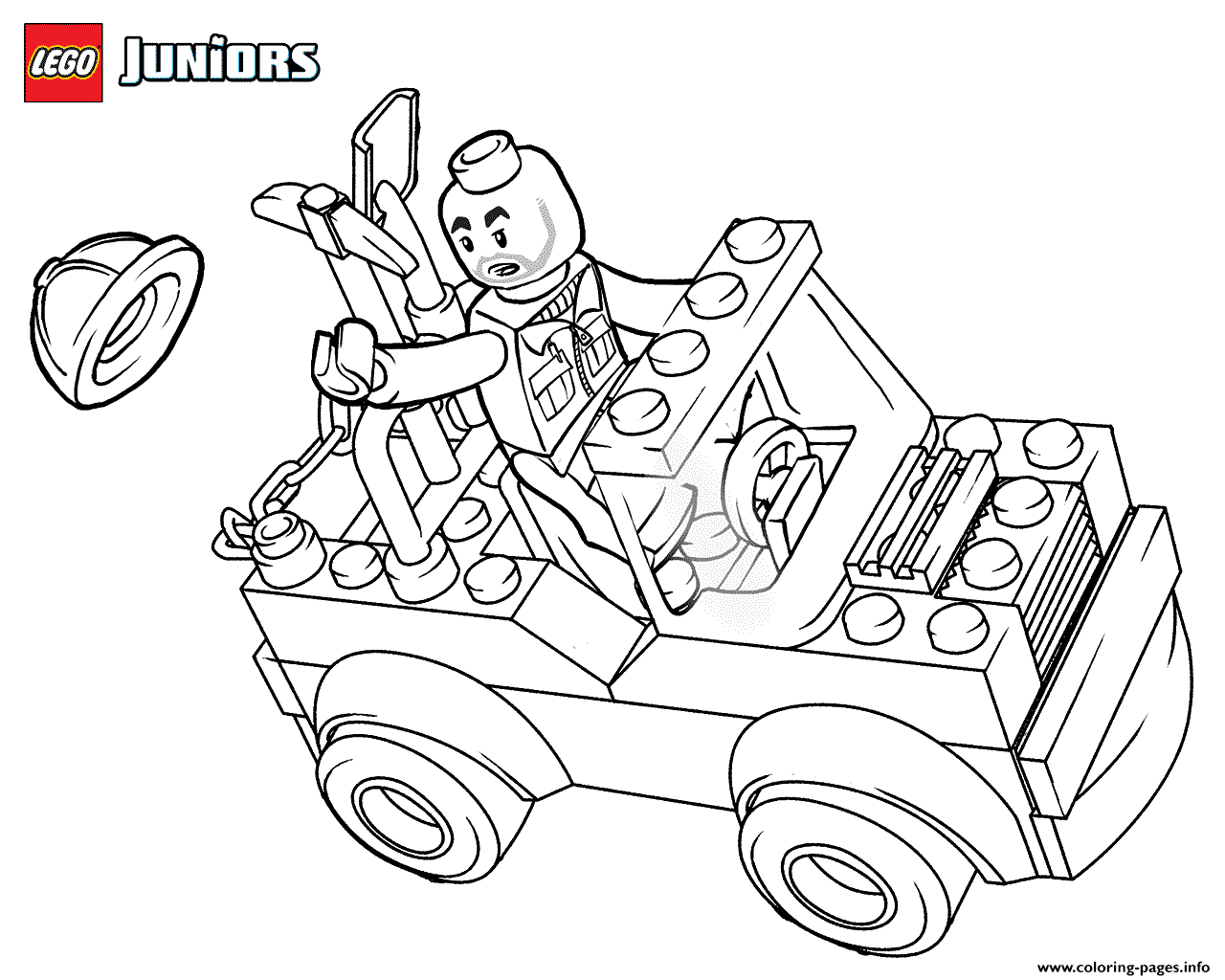 Lego construction mini truck coloring page printable