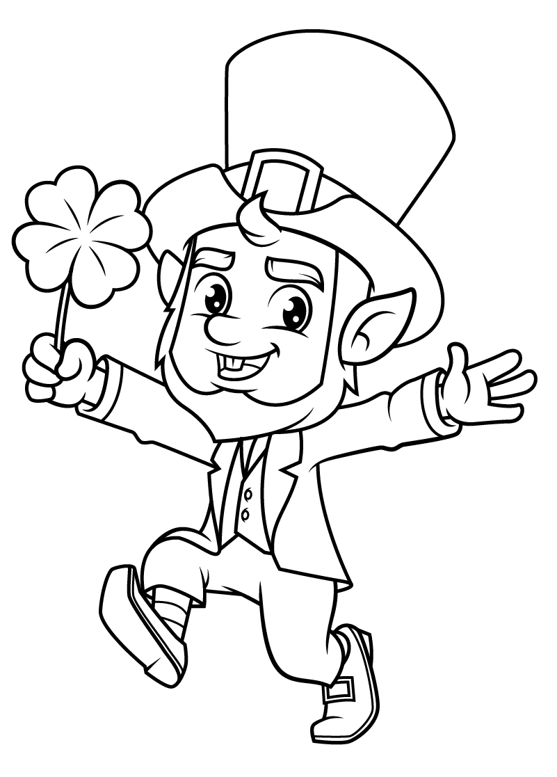 Leprechaun coloring pages printable for free download