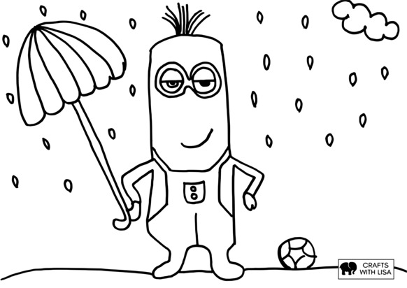 Kevin minion coloring page