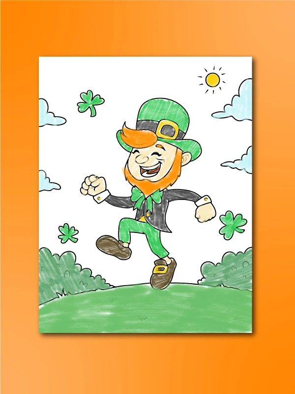 Leprechaun coloring pages for kids freebie