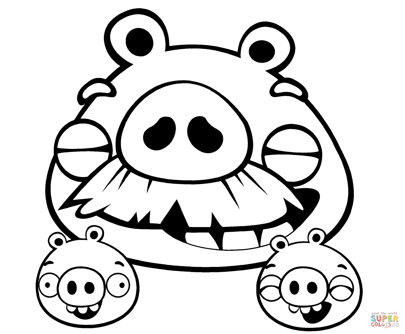 Foreman pig and minions coloring page free printable coloring pages