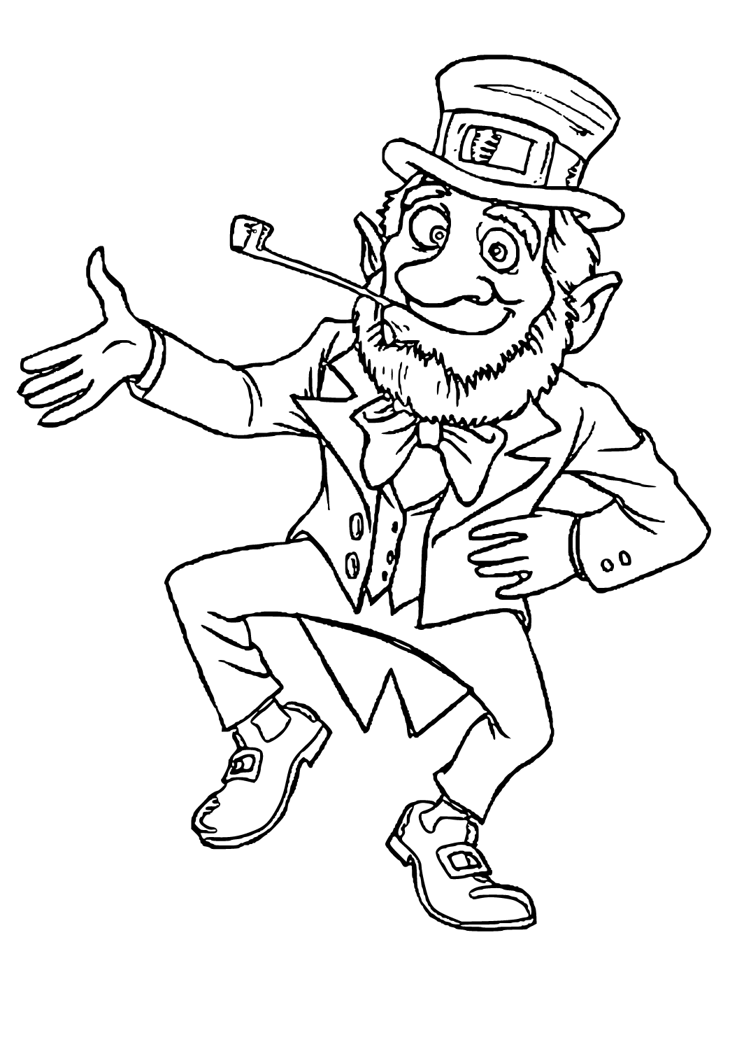 Free printable st patricks day dance coloring page for adults and kids