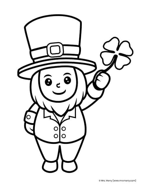 Leprechaun st patricks day coloring page mrs merry unicorn coloring pages coloring pages fnaf coloring pages