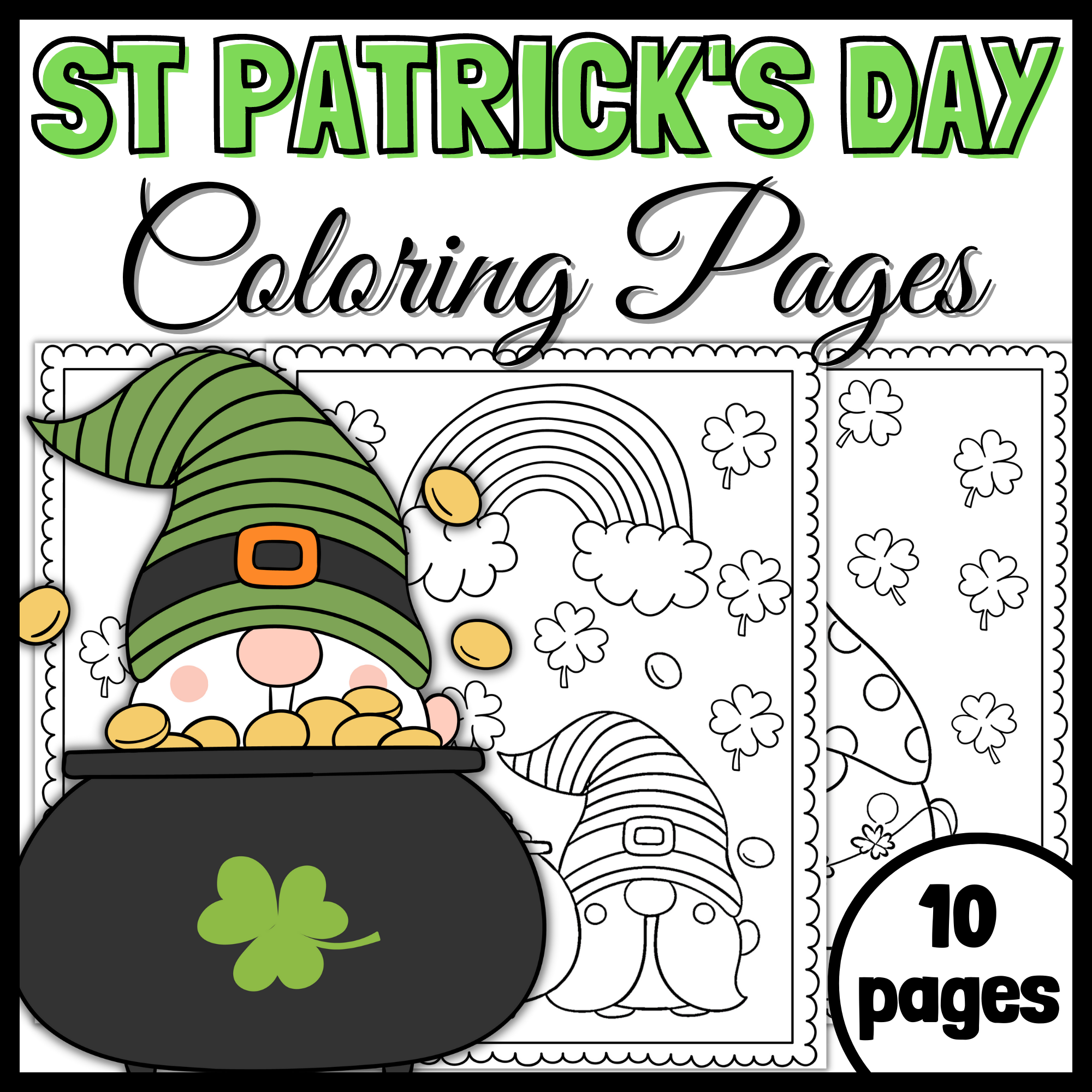 St patricks day coloring pages st patricks day gnomes coloring sheets made by teachers