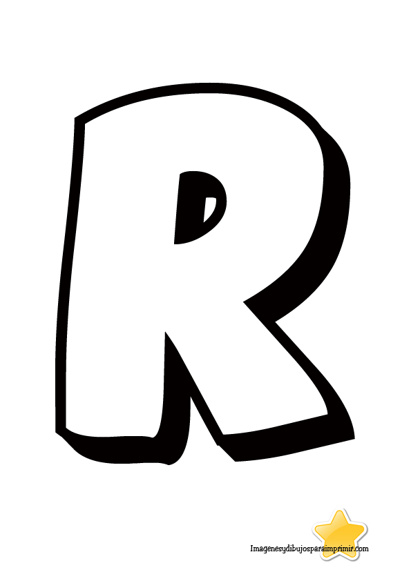 Letra r para colorear