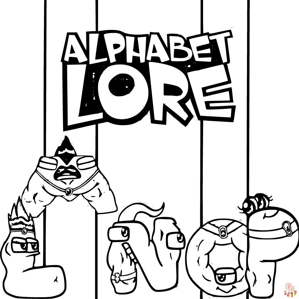 Alphabet lore coloring pages