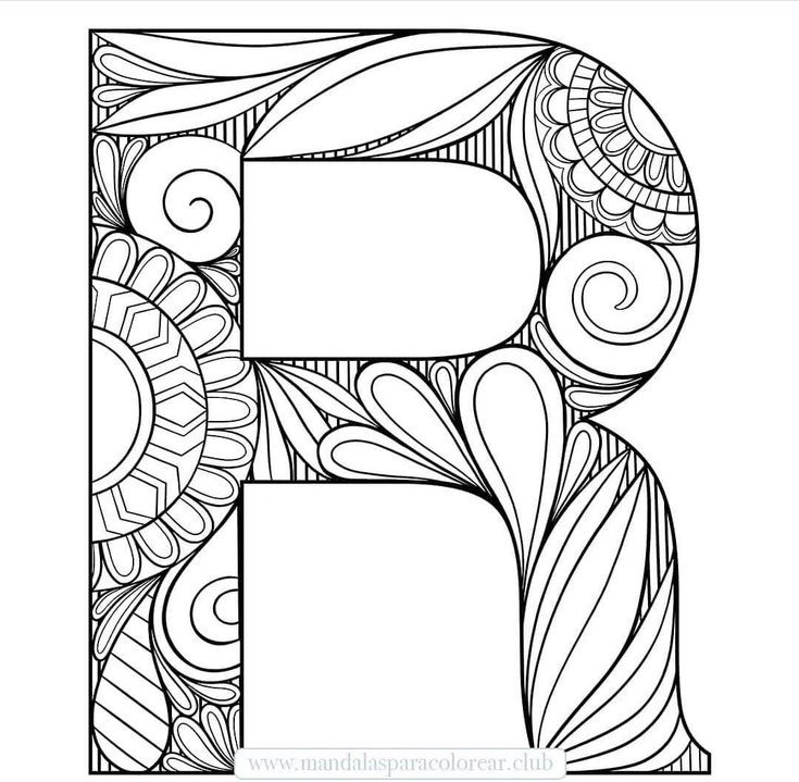 Pin by èö öç öê on simple as the letter r coloring book art doodle art letters alphabet coloring pages