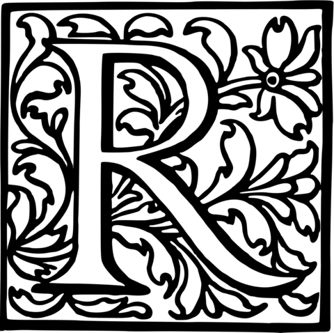 Desenho de letra r para colorir desenhos para colorir e imprimir gratis