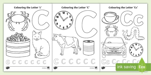 Letter c coloring pages teacher