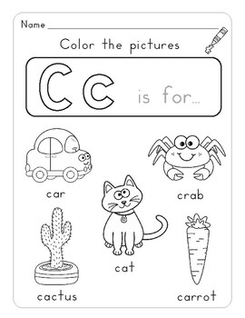 Letter cc letter of the week activity worksheets by maq tono