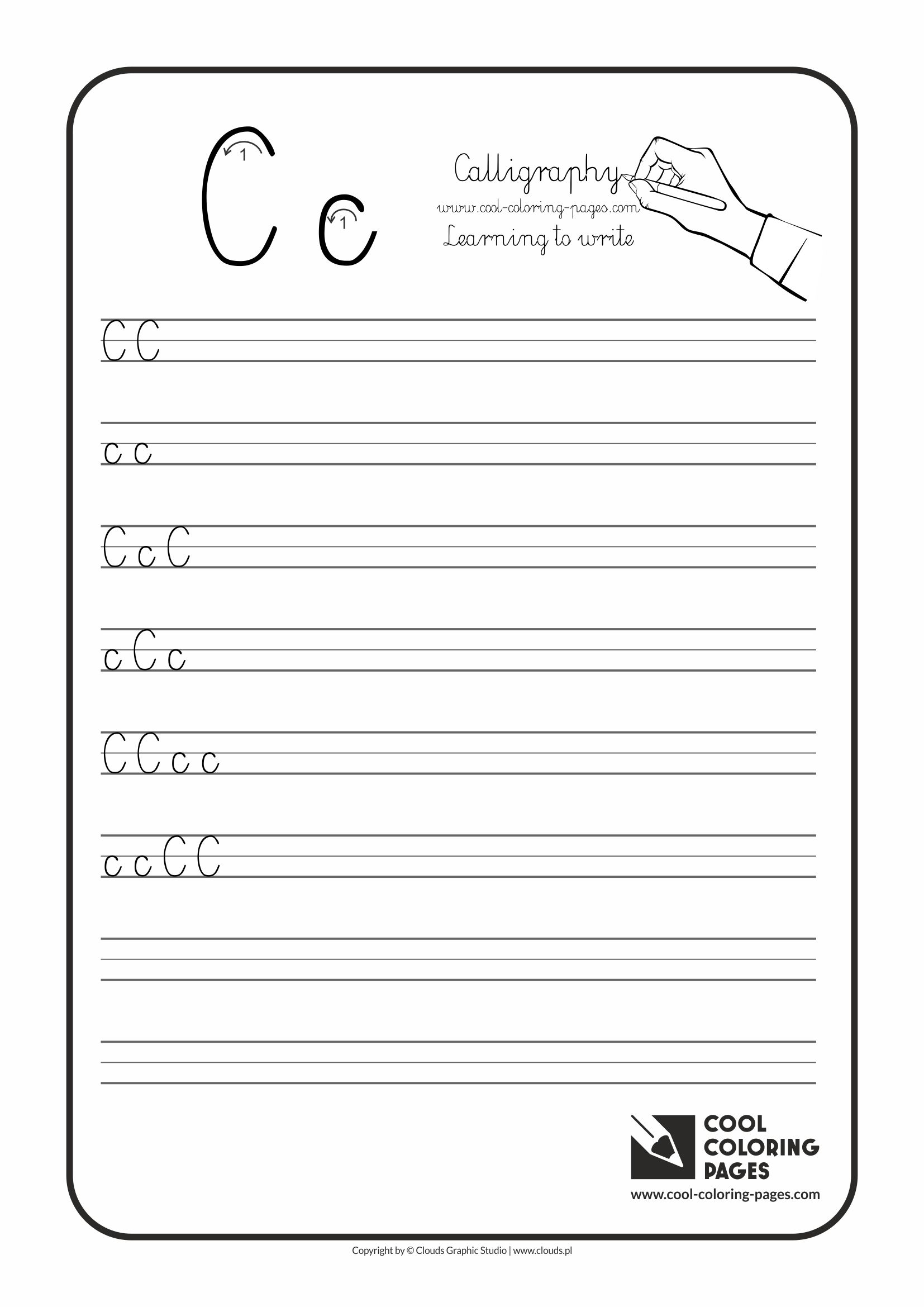 Cool coloring pages letter c