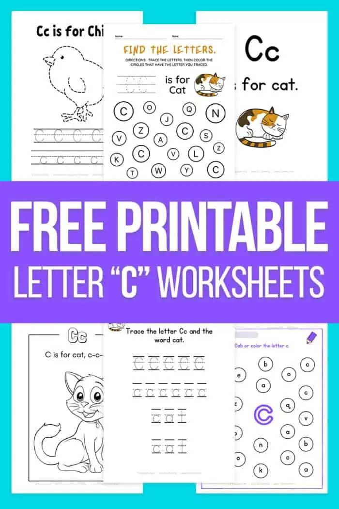 Letter c worksheets and printable alphabet activities
