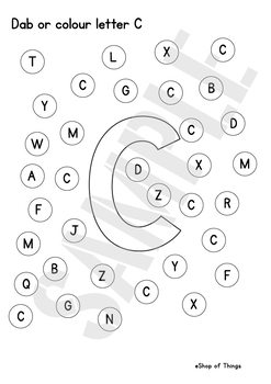 Letter cc worksheets coloring tracing phonics alphabet dab letter find letter