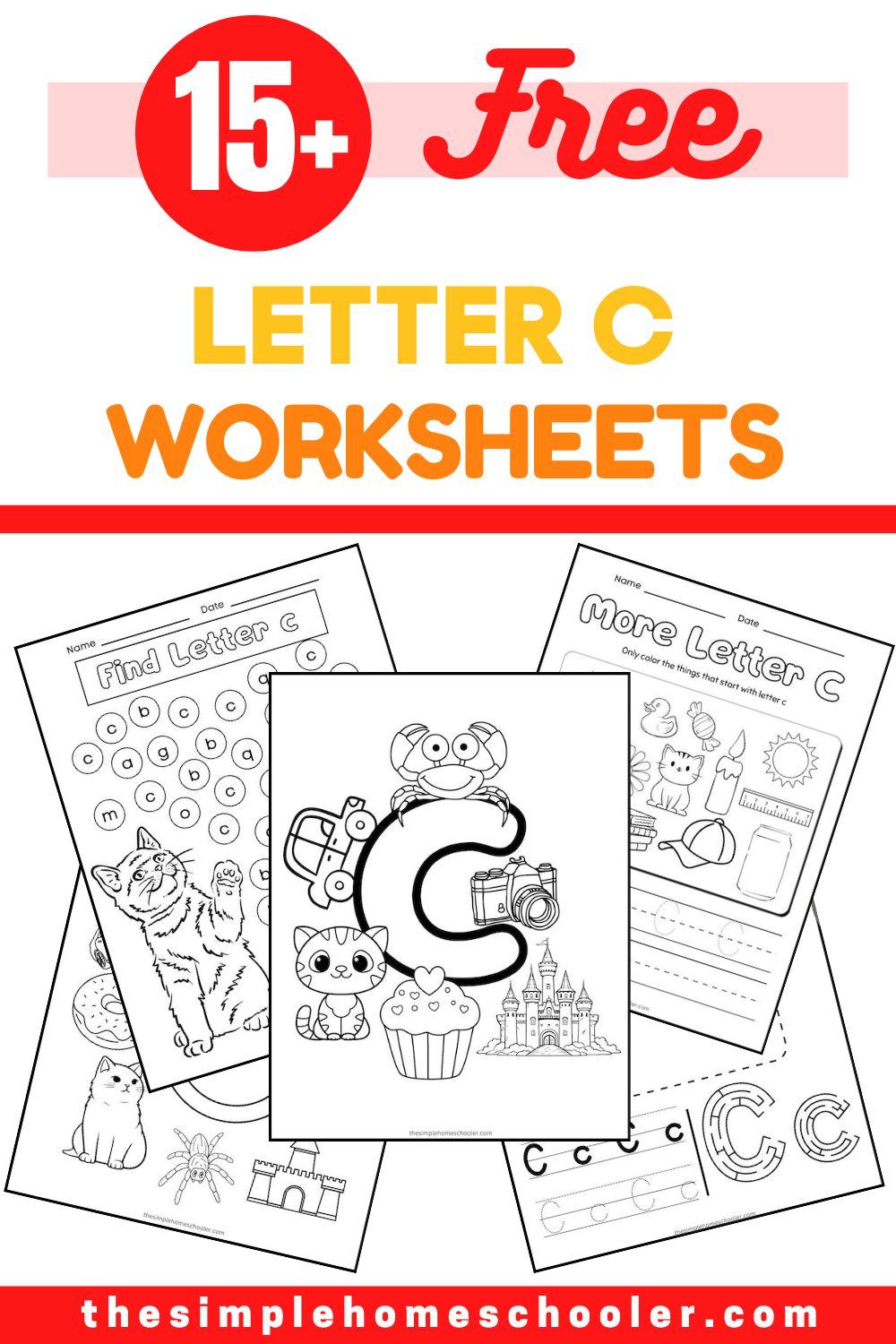 Free letter c worksheets easy print