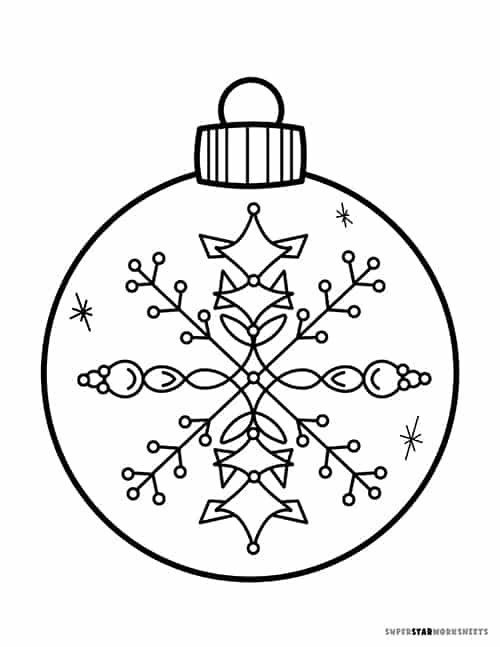 Christmas ornament coloring page