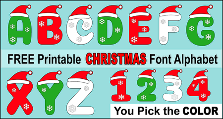 Christmas font printable alphabet letters clipart â diy projects patterns monograms designs templates