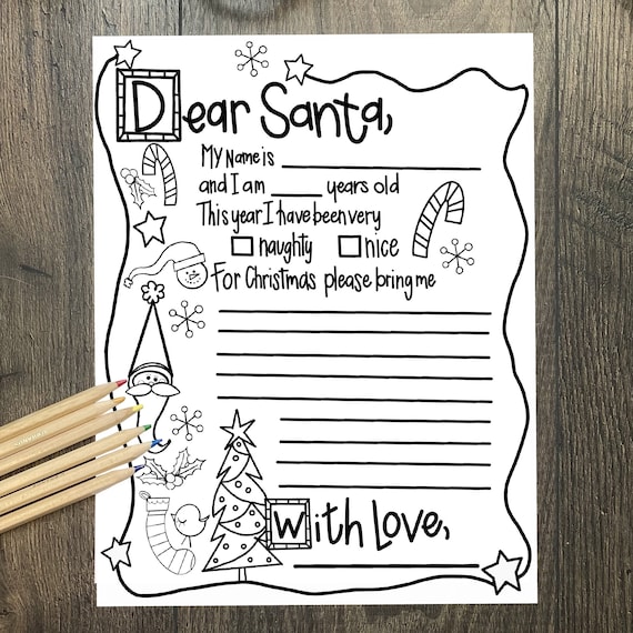 A dear santa xmas fun christmas printable dear santa letter dear santa coloring page christmas kids activities christmas printables