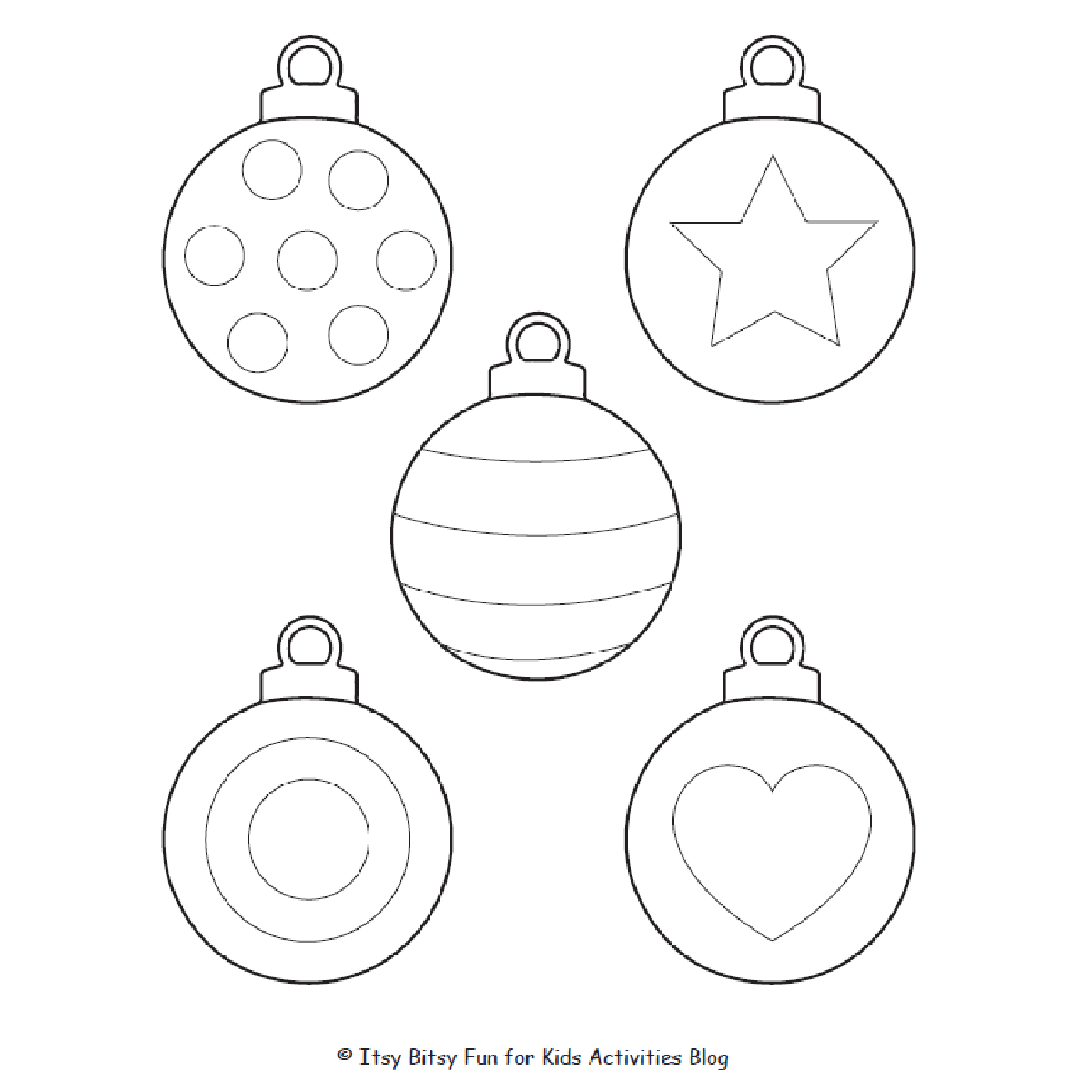 Printable christmas ornaments for kids to color decorate kids activities blog